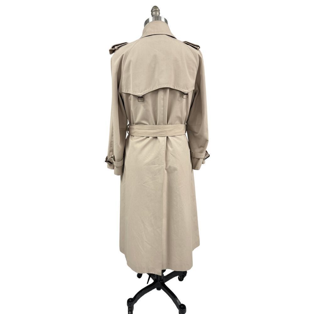70s VTG Etienne Aigner Trench Coat Double Breasted Fully Lined Belted  Womens L - Picture 2 of 16